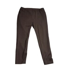 Soft Surroundings Womens Brown Ankle Pants Size 1X Pull On Slack Pants